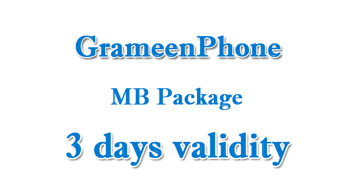 All 3 Days validity GP internet Package 2020 - All Data Plan